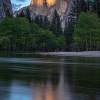 Buy canvas prints of Half Dome at Sunset by Bob Small