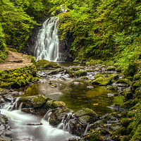 Buy canvas prints of Glenoe Waterfall in Northern ireland by Alan Campbell