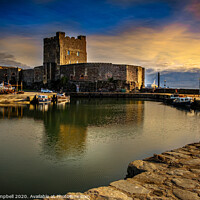 Buy canvas prints of Sunrise at Carrickfergus Castle by Alan Campbell