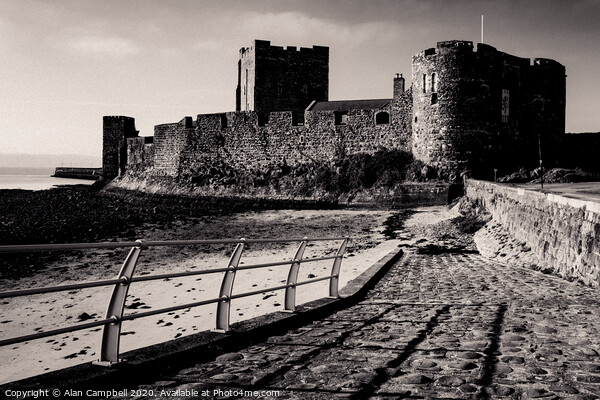 The Cobbled Path at Carrickfergus Castle Picture Board by Alan Campbell