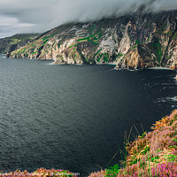 Buy canvas prints of Glancing Down At Slieve League Cliffs by Alan Campbell