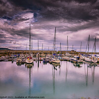 Buy canvas prints of Waiting for the sun, Glenarm Marina by Alan Campbell