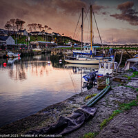 Buy canvas prints of End Of The Line At Carnlough Harbour by Alan Campbell