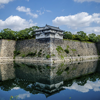 Buy canvas prints of  Osaka Castle Moat by Alex Inch