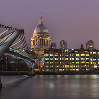 Buy canvas prints of St Pauls Cathedral at dusk by Tim Smith
