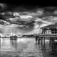 Buy canvas prints of Cardiff bay pier  by paul holt