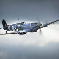 Buy canvas prints of  Spitfire pass 2 by Rose Atkinson
