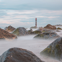 Buy canvas prints of  Caister rocks by Peter De Clercq