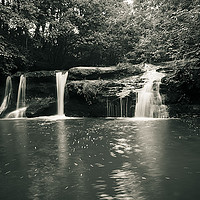 Buy canvas prints of Monochrome Falls by Garry Quinn