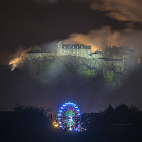 Buy canvas prints of Castle and the Ferris wheel by Garry Quinn