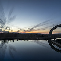 Buy canvas prints of Sunset at Falkirk Wheel by Garry Quinn