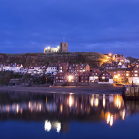 Buy canvas prints of Night Time in Whitby by Ian Johnson