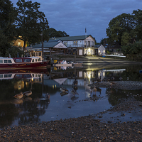Buy canvas prints of  low tide at eel pie by mike cooper