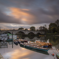 Buy canvas prints of  sunrise on the Thames by mike cooper
