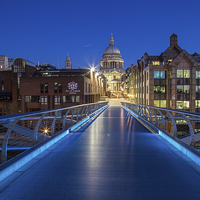 Buy canvas prints of  St Pauls cathedral blues by mike cooper