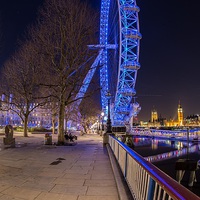 Buy canvas prints of London eye on the southbank by mike cooper