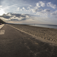 Buy canvas prints of  Bournemouth beach quiet time by mike cooper
