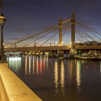 Buy canvas prints of  albert bridge over the thames by mike cooper