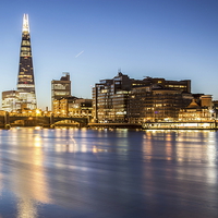 Buy canvas prints of  the shard over the water by mike cooper