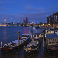 Buy canvas prints of  view from Battersea bridge by mike cooper