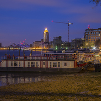 Buy canvas prints of  moored up at low tide by mike cooper