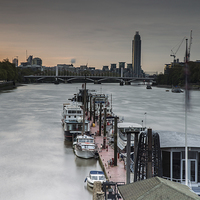 Buy canvas prints of  The Thames at dawn by mike cooper