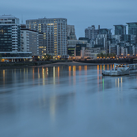 Buy canvas prints of  mi6 on the thames by mike cooper