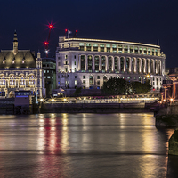Buy canvas prints of Blackfriars  bridge at night  by mike cooper