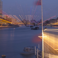 Buy canvas prints of  river thames light show by mike cooper