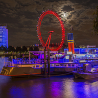 Buy canvas prints of  night time on the embankment by mike cooper