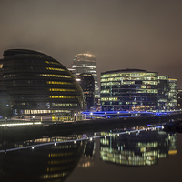 Buy canvas prints of  south bank in the mist by mike cooper