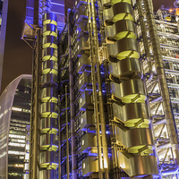 Buy canvas prints of  One Lime street London the Lloyds building by mike cooper