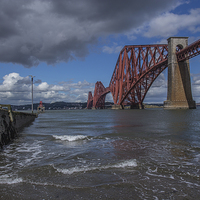 Buy canvas prints of  Forth rail bridge from the shore by mike cooper