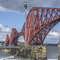 Buy canvas prints of  Forth rail bridge closeup by mike cooper