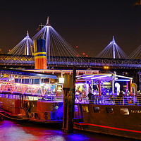 Buy canvas prints of night out on the river by mike cooper