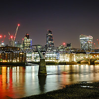Buy canvas prints of London's night skyline by mike cooper