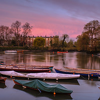 Buy canvas prints of red sky over Richmond by mike cooper