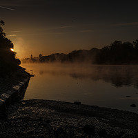 Buy canvas prints of river sunrise by mike cooper