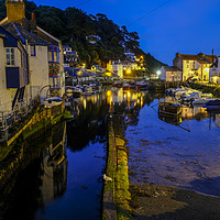 Buy canvas prints of sleep time at Polperro harbour by mike cooper