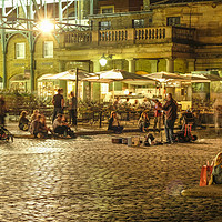 Buy canvas prints of late night busking by mike cooper