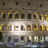 Buy canvas prints of night fall at the Coliseum by mike cooper