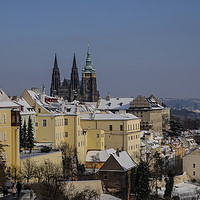 Buy canvas prints of winters day in Prague by mike cooper