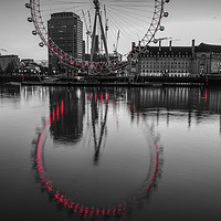 Buy canvas prints of red wheel reflection by mike cooper
