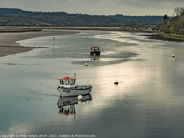 River Axe Estuary Picture Board by Philip Hodges aFIAP ,