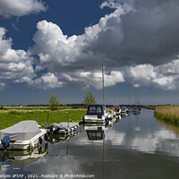 Buy canvas prints of Moorings at Upton by Philip Hodges aFIAP ,