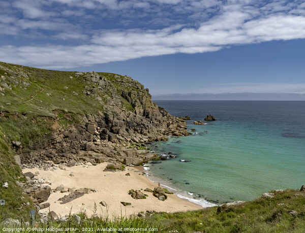 Porth Chapel Beach Picture Board by Philip Hodges aFIAP ,