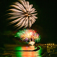 Buy canvas prints of Lyme Regis Fireworks (3) by Philip Hodges aFIAP ,
