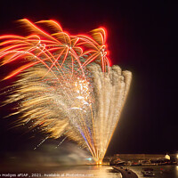 Buy canvas prints of Lyme Regis Fireworks (4) by Philip Hodges aFIAP ,