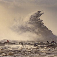 Buy canvas prints of Storm Eunice Hits Lyme Regis (1) by Philip Hodges aFIAP ,