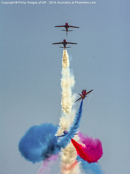  Red Arrows Crossover Picture Board by Philip Hodges aFIAP ,